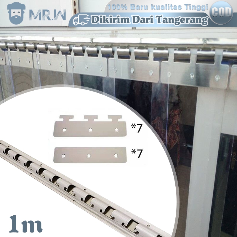 1meter Hanger Bracket Tirai PVC Stainless Tirai PVC Bracket Set Bracket Tirai Gulung