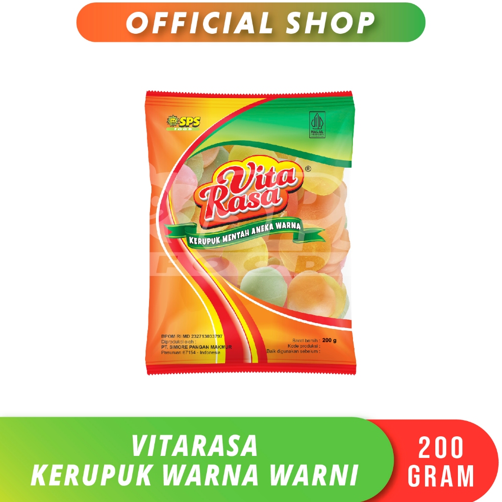 

Vitarasa Kerupuk Warna Warni 200 Gr (1 Pack)