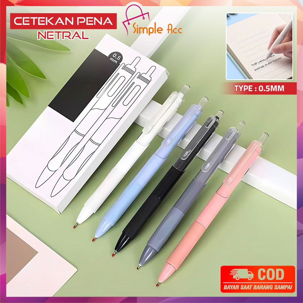 

DO-A100 Pulpen ST Cepat Kering 0.5MM Pulpen Mekanik Cetekan Pena Netral / Retractable Pen Student / Pena Hitam