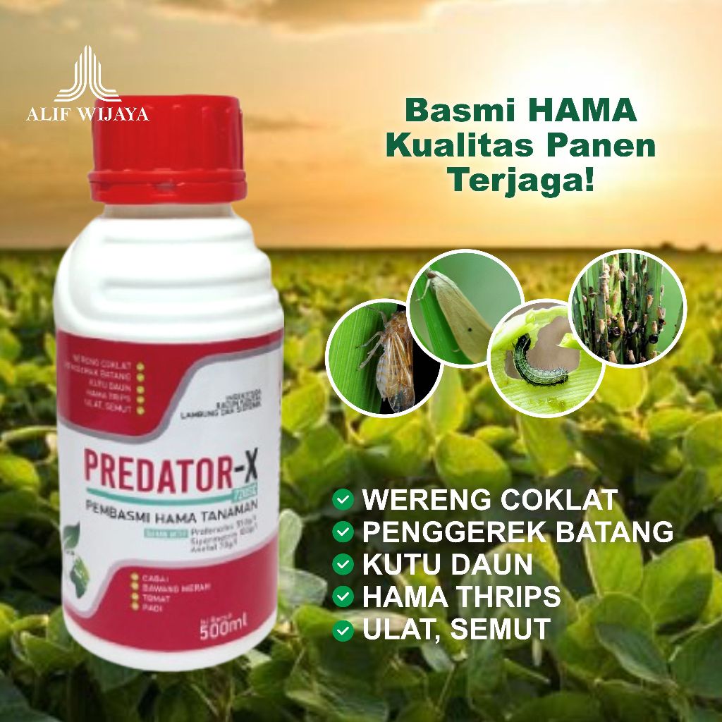 PREDATOR-X 720SC 500ML - KENDALI HAMA SECARA SISTEMIK DENGAN PROVENOFOS, SIPERMETRIN, DAN ASEFAT
