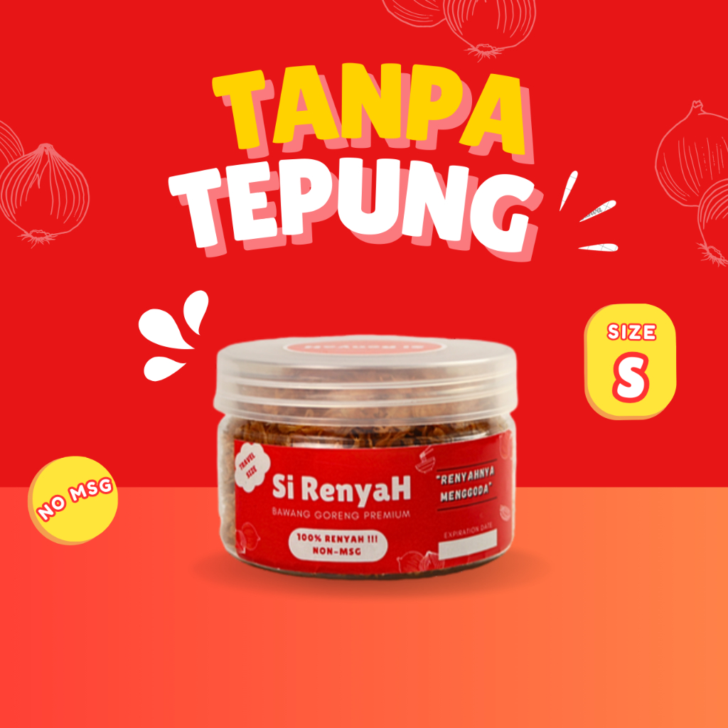 

Si Renyah Bawang Goreng Premium size S - Tanpa Tepung & MSG, Gurih Tahan Lama