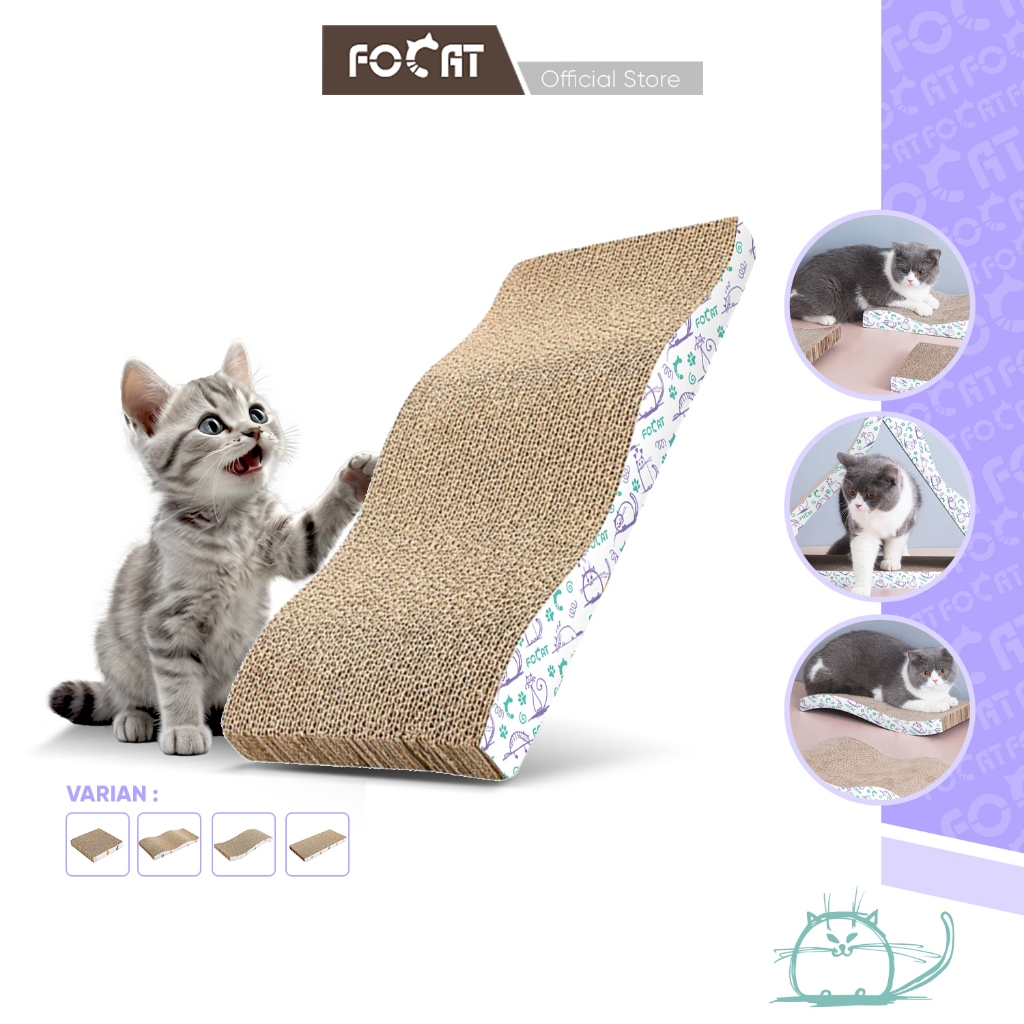 FOCAT Papan Garuk Hewan Peliharaan M12/M13 Cat Scratch Board Extra Tebal Garukan Mainan Kucing