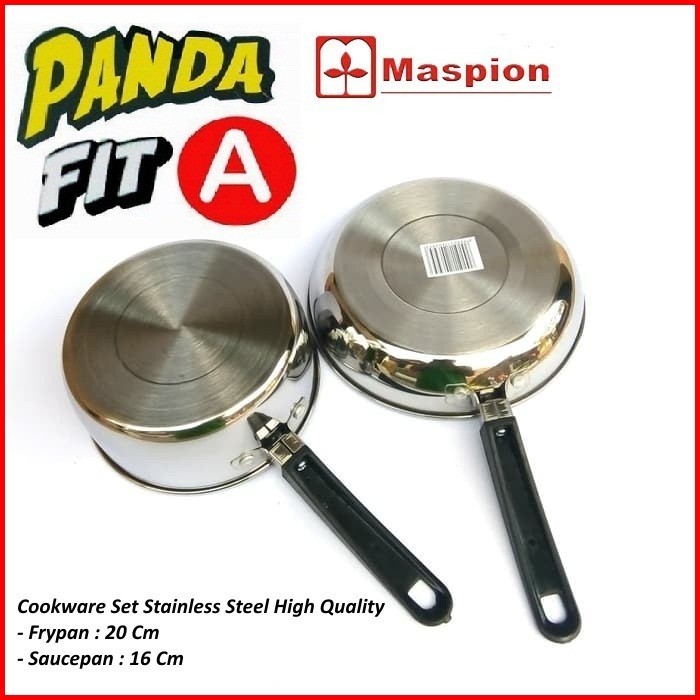 maxim/maspion Panda Fit A Set Sauce pan 16 CM & Fry Pan 20 CM