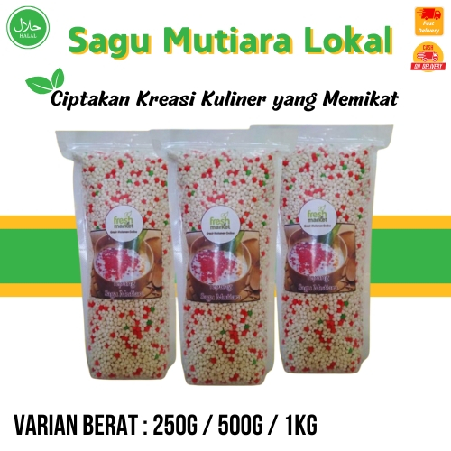 

Sagu / Sagu Muitara Warna Warni Lokal 250g, 500g, dan 1Kg / Halal