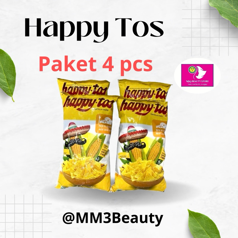 

Happy Tos Tortila chips/ keripik Tortila Keju (140gr X 4pcs)