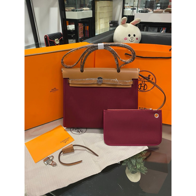 tas wanita herbag 31cm canvas medium super mirror quality