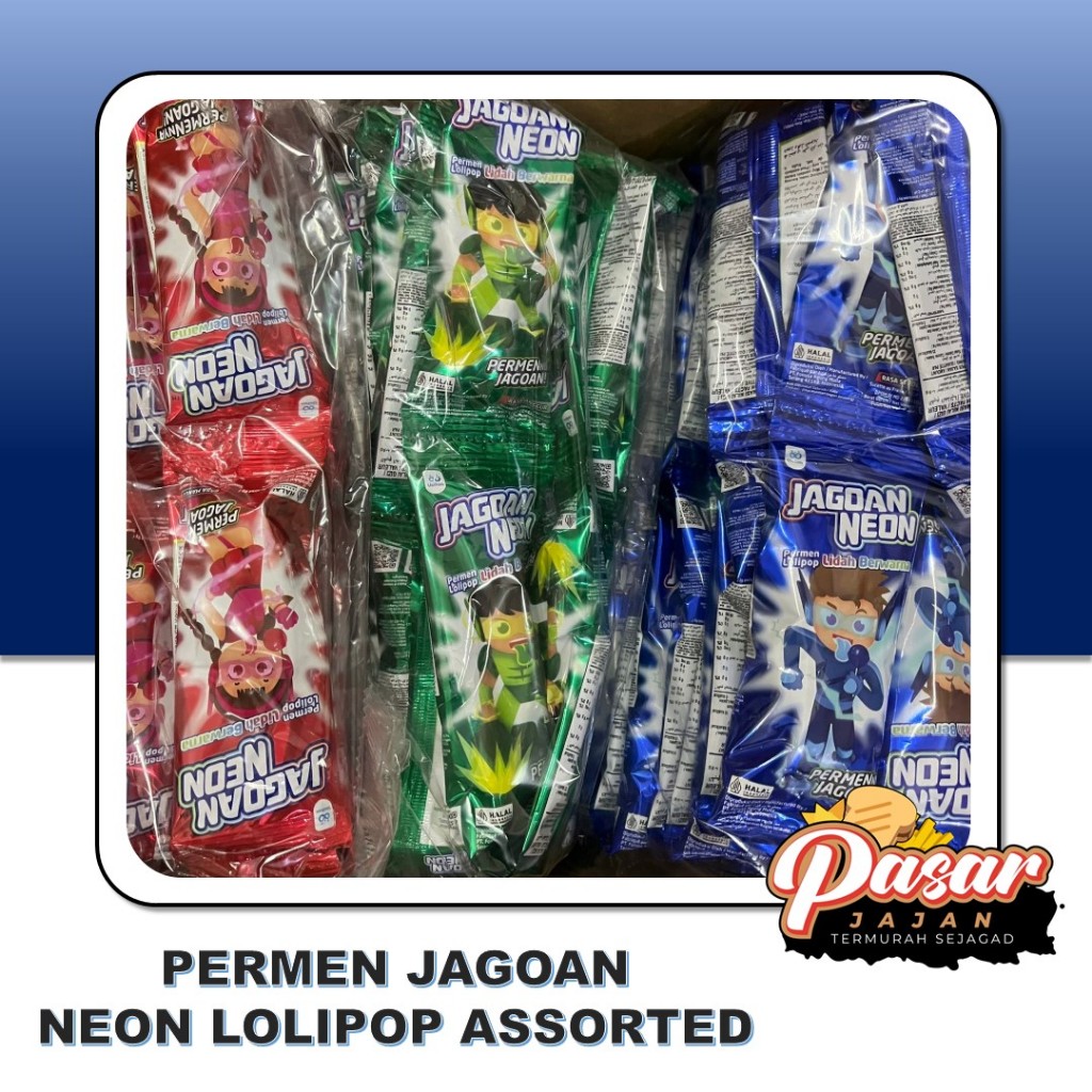 

Permen Jagoan Neon Lolipop Assorted Isi 36pcs x 6gr