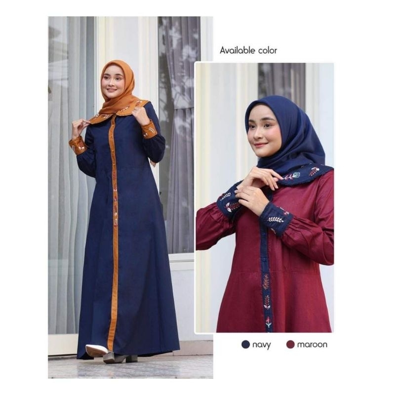 Gamis Dewasa Dannis A230303 / Gamis Navy - Maroon Dannis 230303 Dv