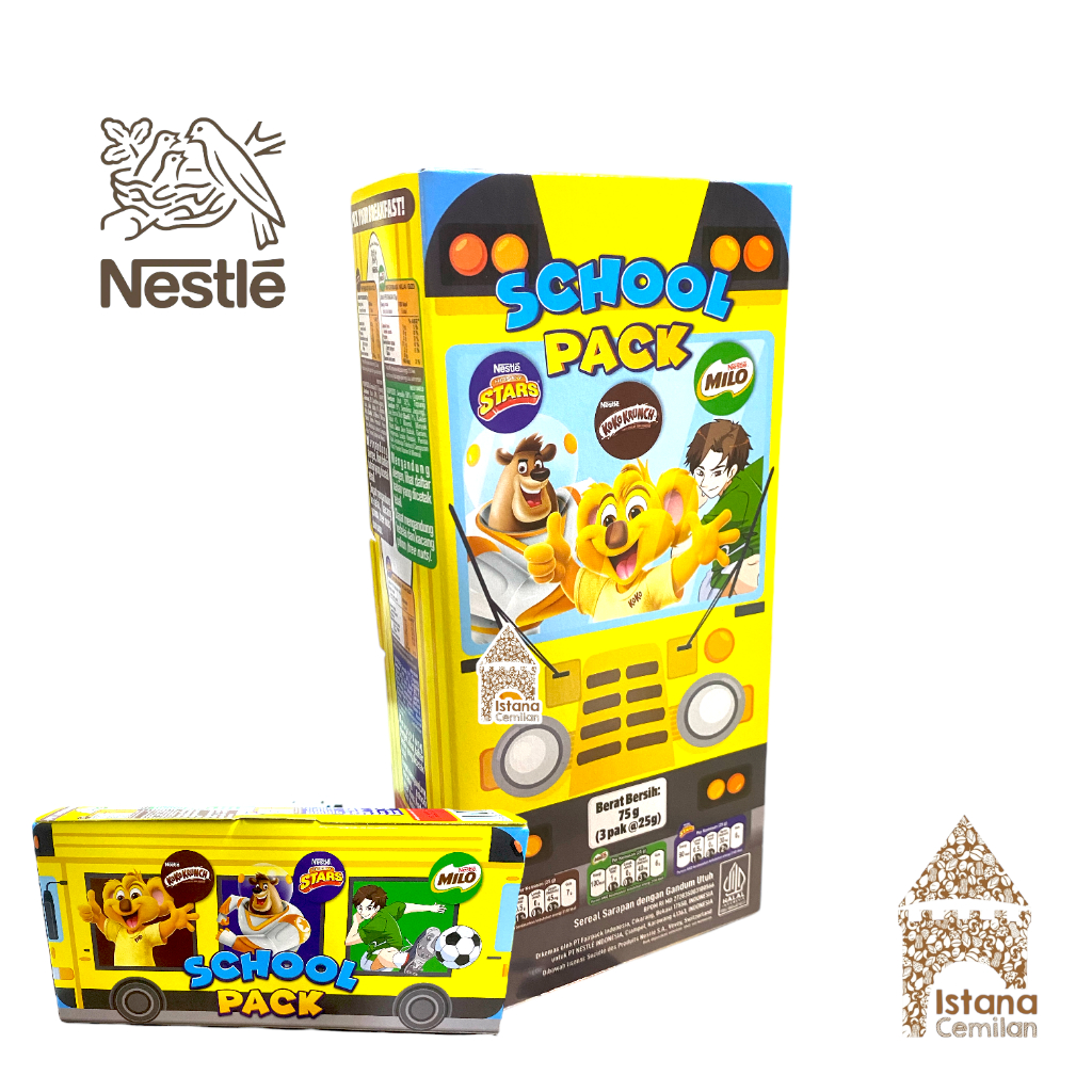 

Nestle SCHOOL PACK Sereal Milo Koko Krunch Honey Stars