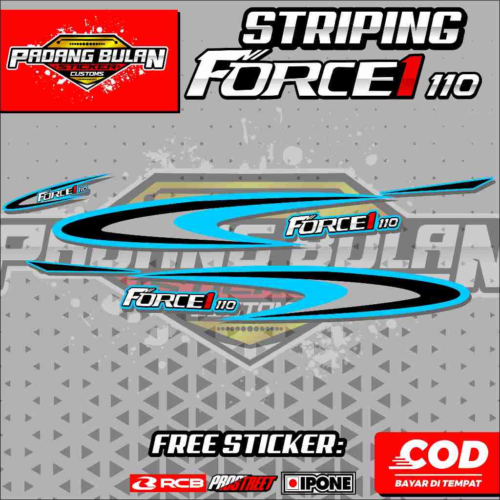 STRIPING VARIASI FORCE ONE 1 / STICKER LIST MOTOR YAMAHA FORCE ONE