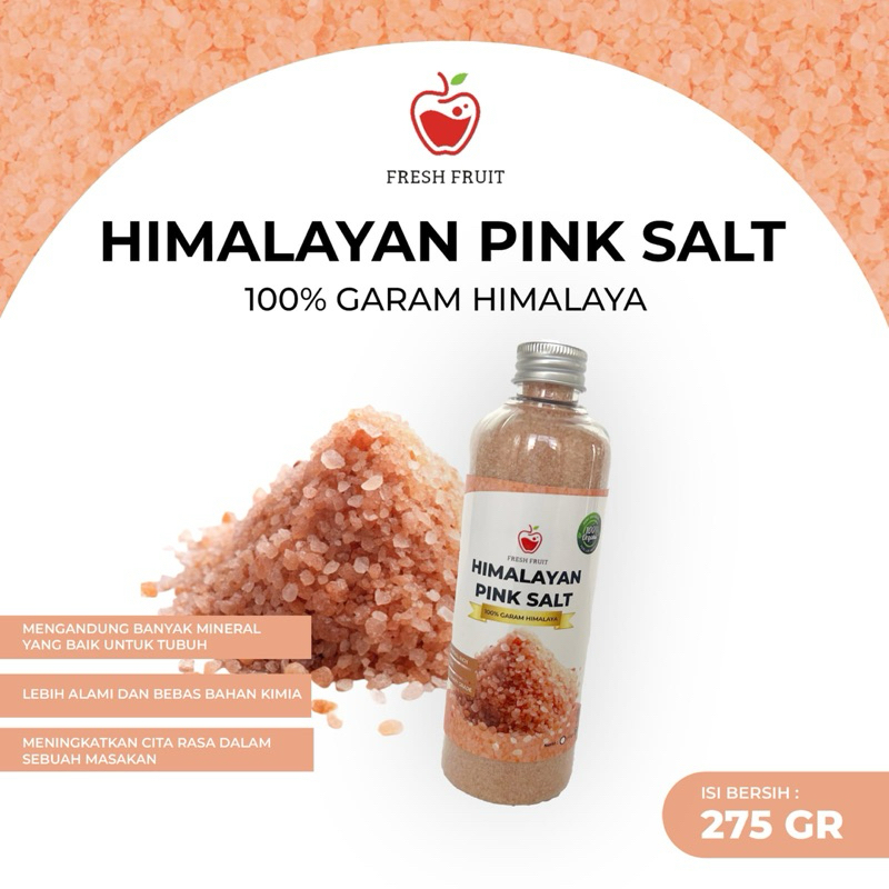 

Garam Himalaya 275Gr - Pink Salt Himalayan super - Garam Himalaya Halus Organic - Garam Himalaya Original - Murni