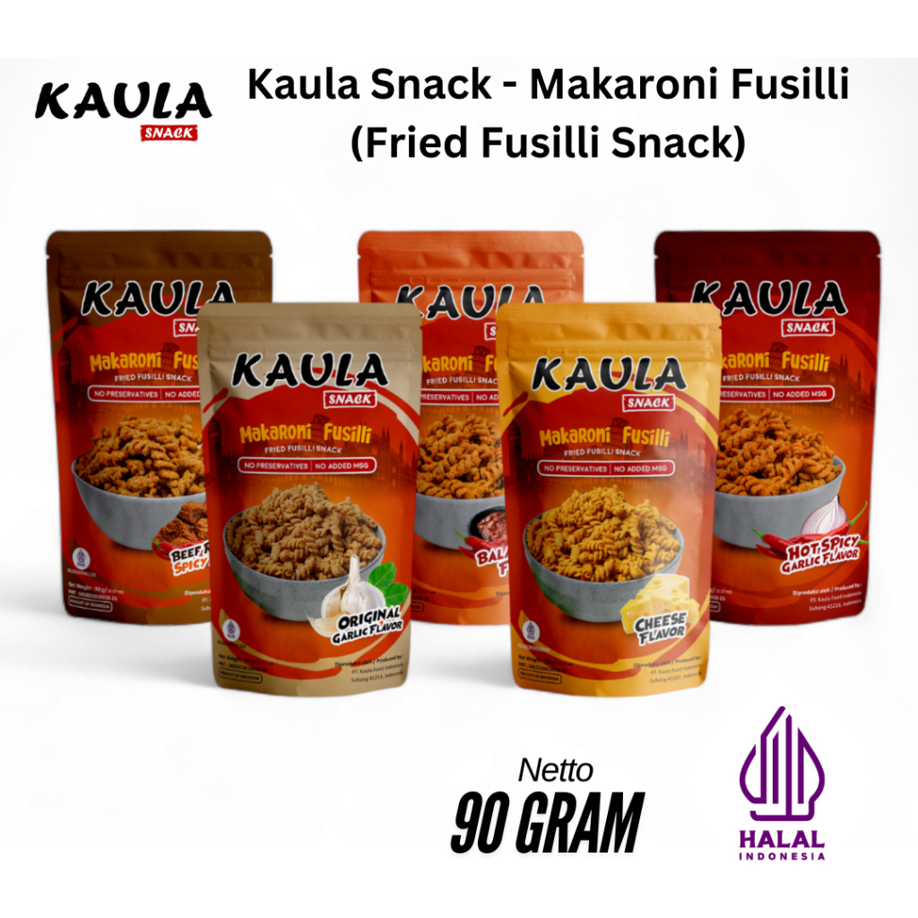 

Kaula Snack Makaroni Fusilli, 90 gram