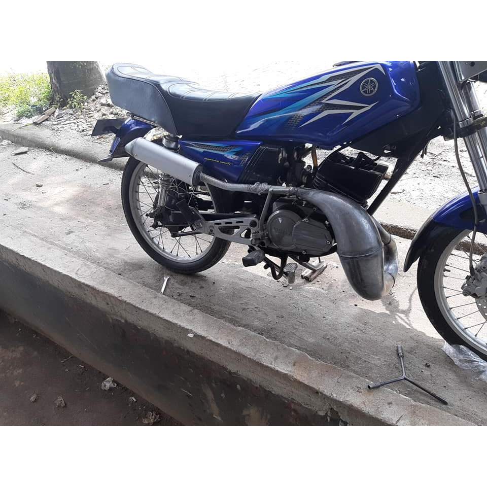 knalpot rx king ninja model trail bahan galvanis lambung 40
