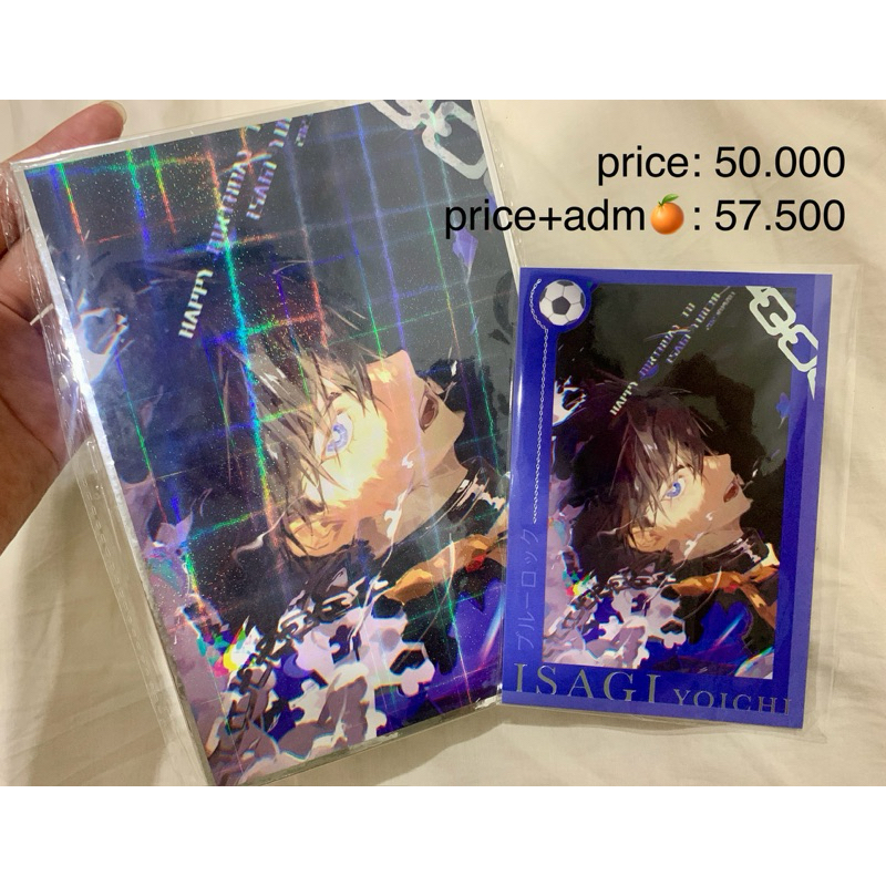 blue lock shikishi + postcard isagi yoichi