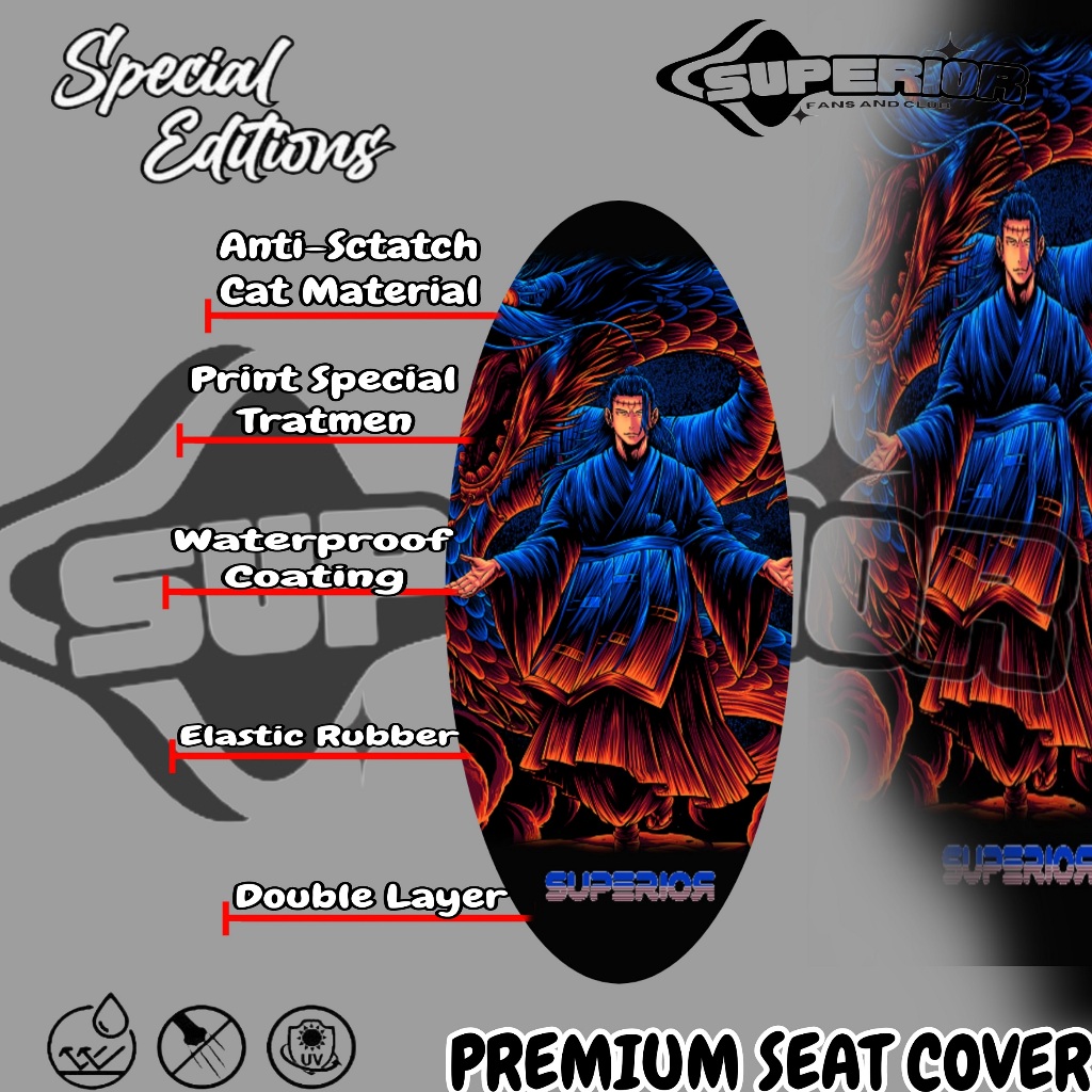 Sarung Jok Motor / Sarung Jok Printing / Aksesoris / Modifikasi Motor / Cover Jok