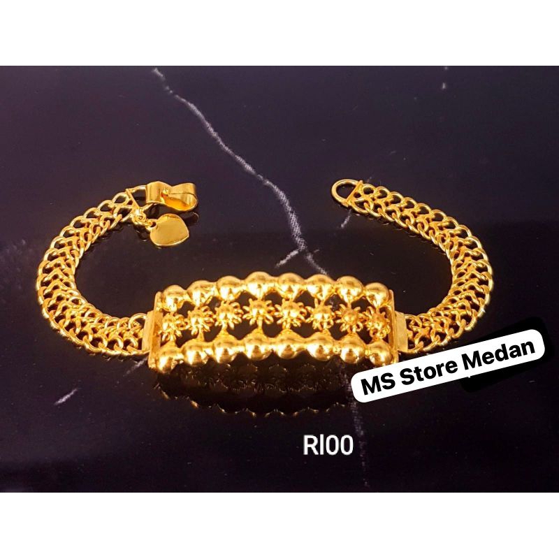 gelang boba matahari replika emas 24K