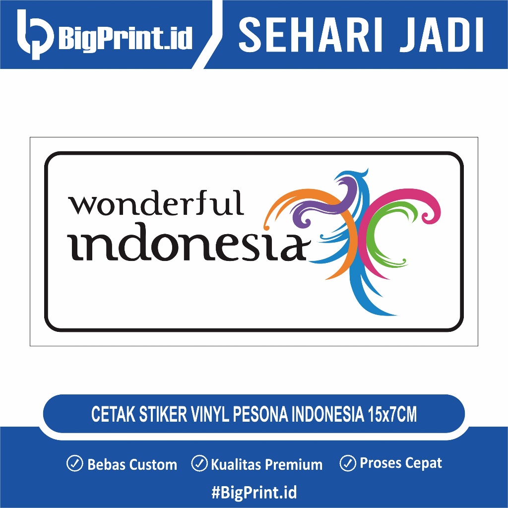 

STIKER VINYL PESONA INDONESIA 15x7CM | Termurah