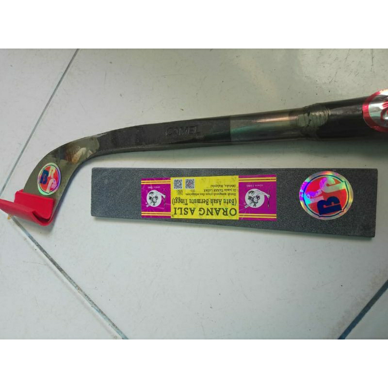 pisau sadap karet camel + batu asah cap orang asli malaysia