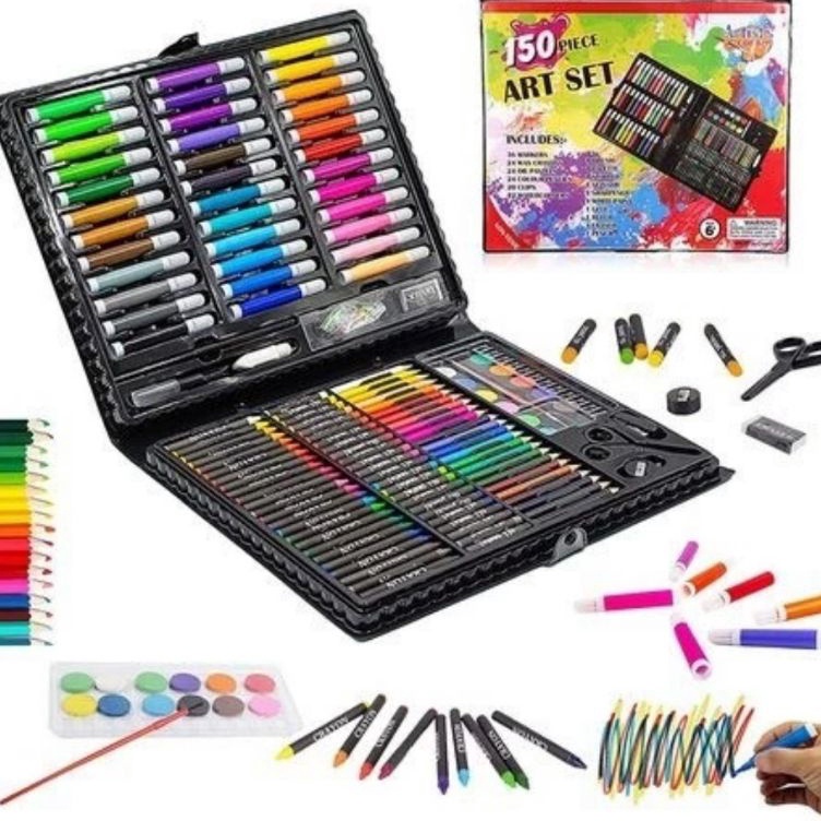 

Big Promo Paket Alat Menggambar Lukis Mewarnai crayon spidol cat air pensil warna set gunting penggaris 86pcs 68pcs 15pcs 28pcs pink perempuan biru laki