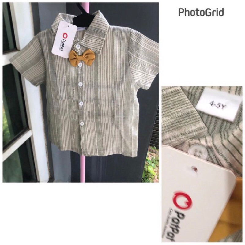 New tag kemeja anak pat pat sz 4-5y