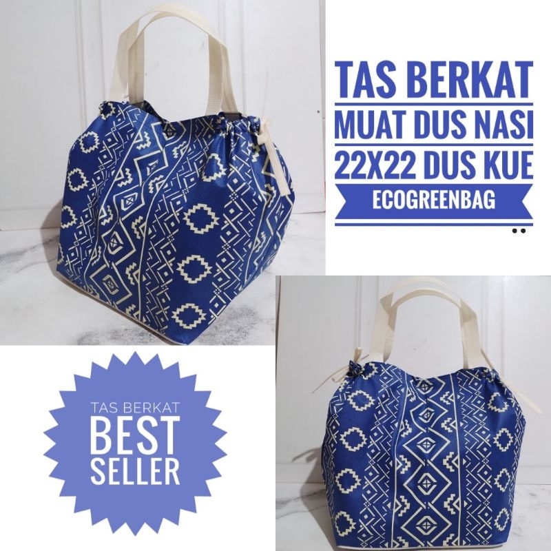 TAS HAJATAN DUS 22X22 TINGGI 27 CM TAS TASYAKURAN TAS BERKAT SPUNBOND TEBAL