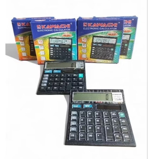 

KALKULATOR KAWACHI 12 digit CHECK CORRECT/LAYAR LEBAR/ CHECK ULANG