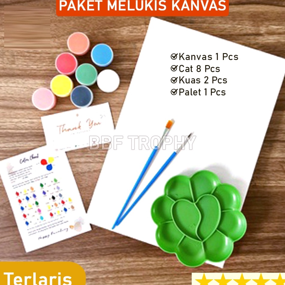 

Super Baru PAKET LUKIS KOMPLIT 4 in 1 KANVAS 2x3