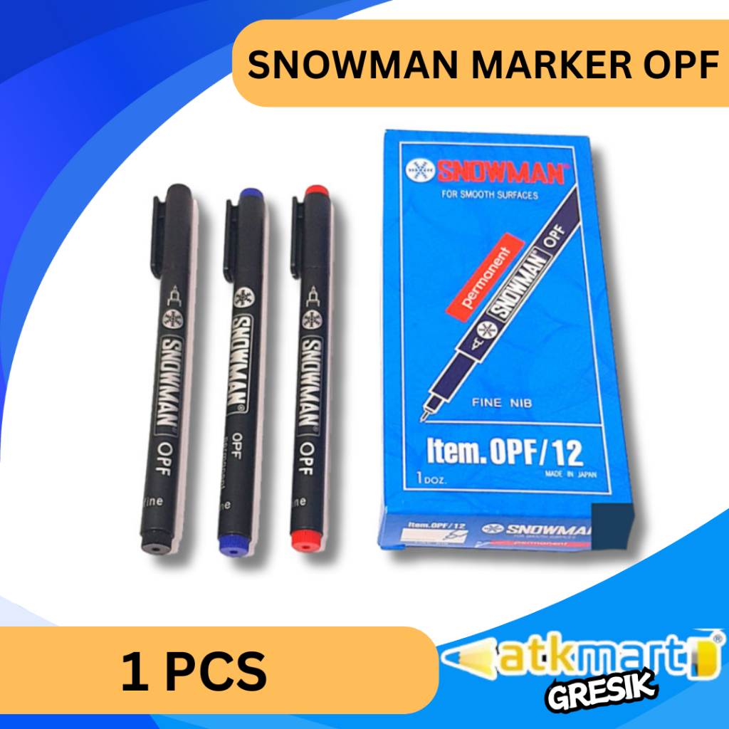 

SNOWMAN PERMANENT MARKER SPIDOL PERMANEN OPF WARNA HITAM