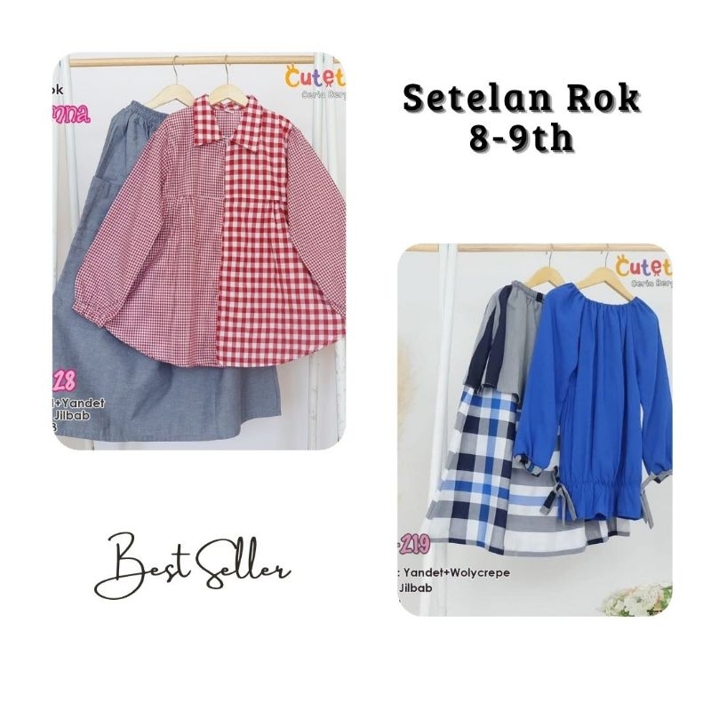 setelan anak rok tunik baju muslim anak 8 tahun setelan muslim cutetrik