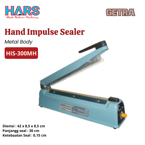 Alat Press Plastik 30 cm/ Hand Impulse Sealer HIS-300MH Metal Body Getra