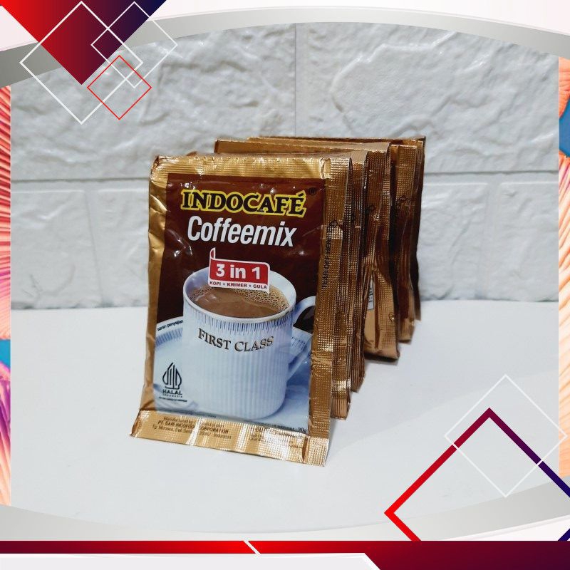 

Kopi Indocaffe coffemix 1 renceng (isi 10 Sachet)