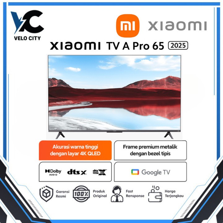 Xiaomi TV A Pro 65" 2025 4K UHD Google TV 65 inch - Garansi Resmi