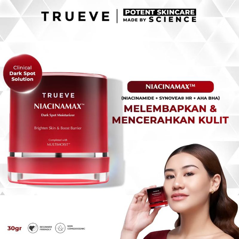 TRUEVE Niacinamax Dark Spot Moisturizer (Niacinamide, Synovea, AHA, BHA) - Moisturizer Brightening