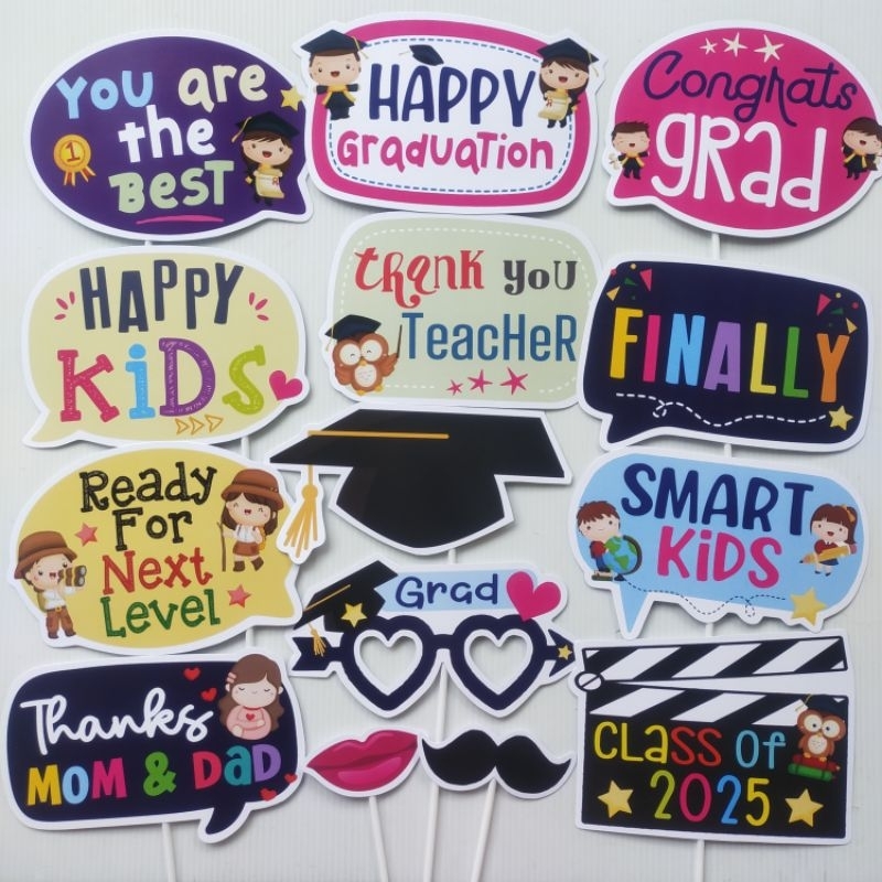 GRADUATION KIDS 2025 PROPS PHOTO BOOTH DEKORASI PESTA GRADUATION