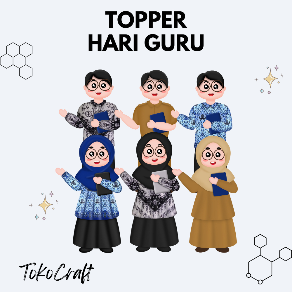 TOPPER HARI GURU UNTUK BUKET