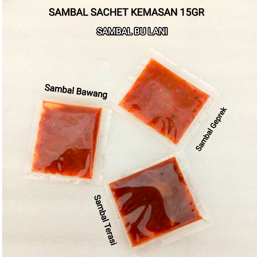 

Bu Lani Sambal Terasi Bawang Geprek Sachet Polos 15gr