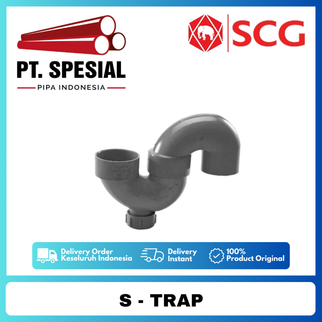 S-Trap 2 Inch PVC SCG Fitting Pipa PVC D SCG - 05