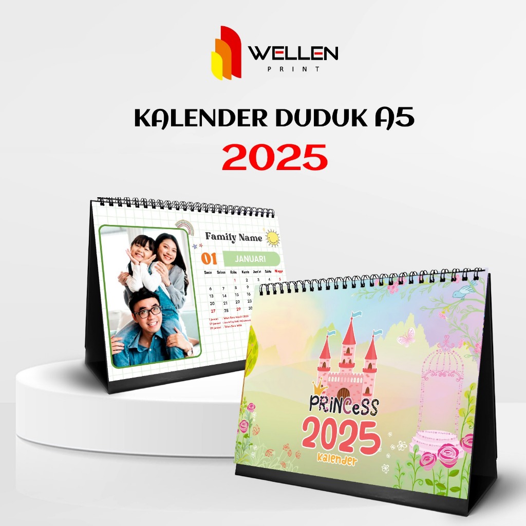 

WELLEN PRINT - Cetak Kalender Duduk Custom / Print Kalender Meja Landscape Custom Calender Unik Photo / Gambar / Company Ukuran A5