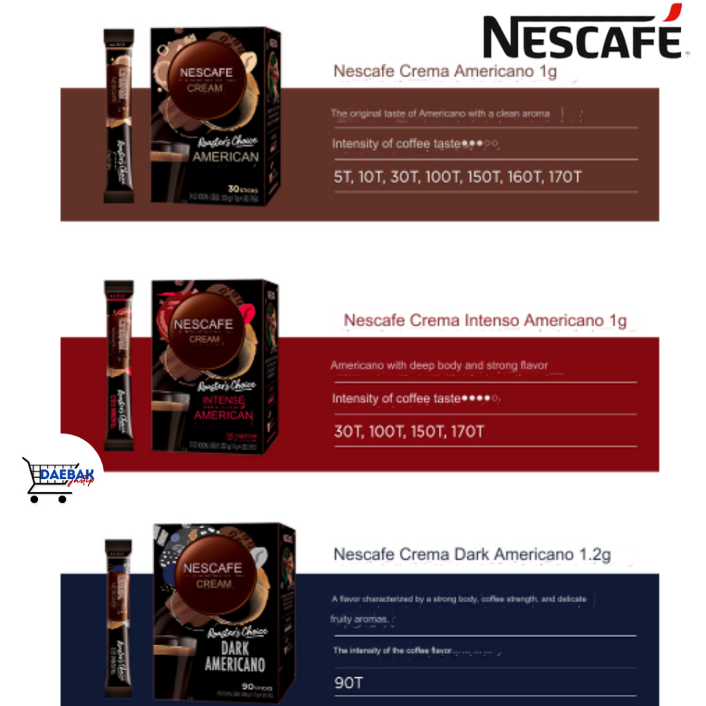 

Nescafe Crema 30stick Coffee New Packaging