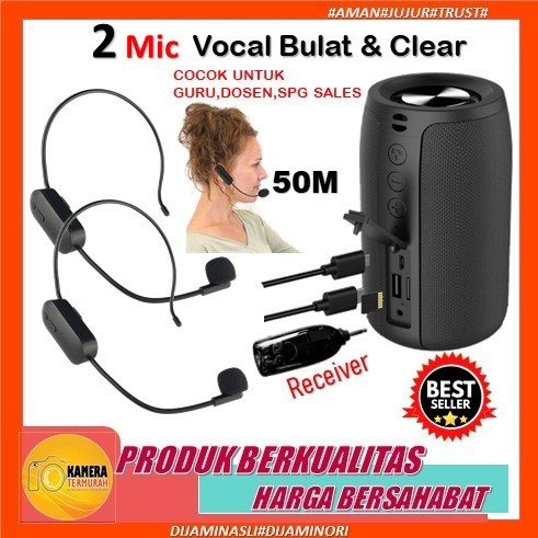 Speaker Portable Zealot S32 Speaker Bluetooth + 2 Mic Wireless Headset