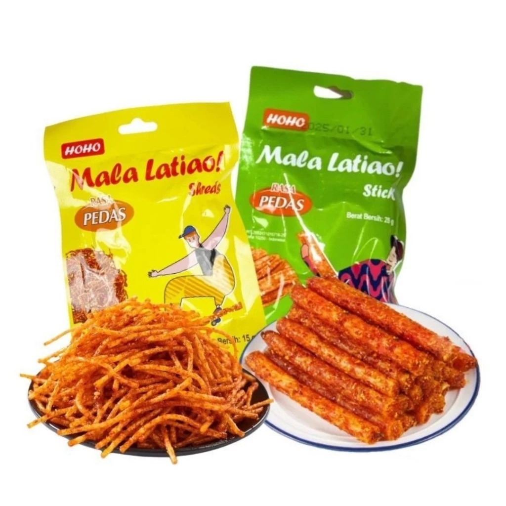 

Hoho Mala Latiao Stick & Mie Cemilan Pedas Snack Vegetarian 28gr