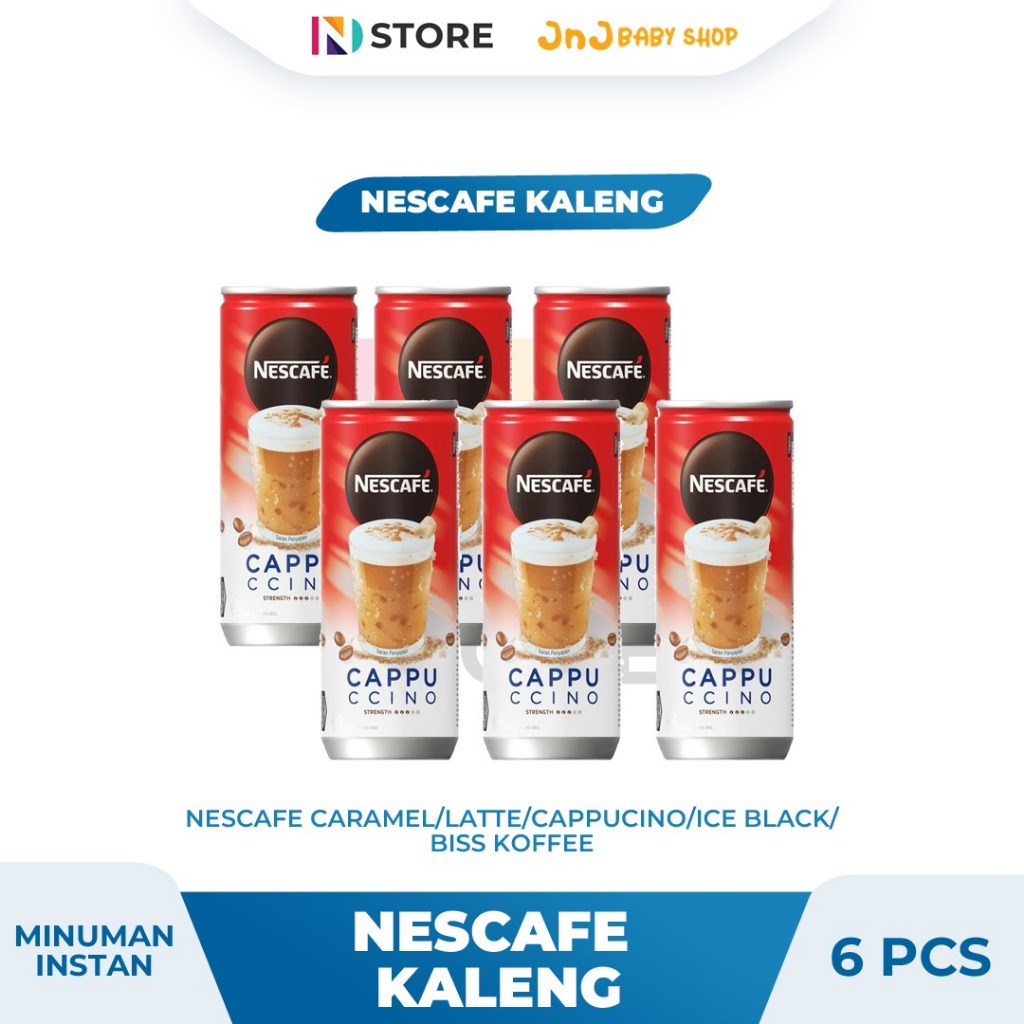 

Nescafe Kaleng 220gr Ice Black/Latte/Cappucino/Caramel Macchiato/Bis Koffee/Original/Mocha Isi 6pcs