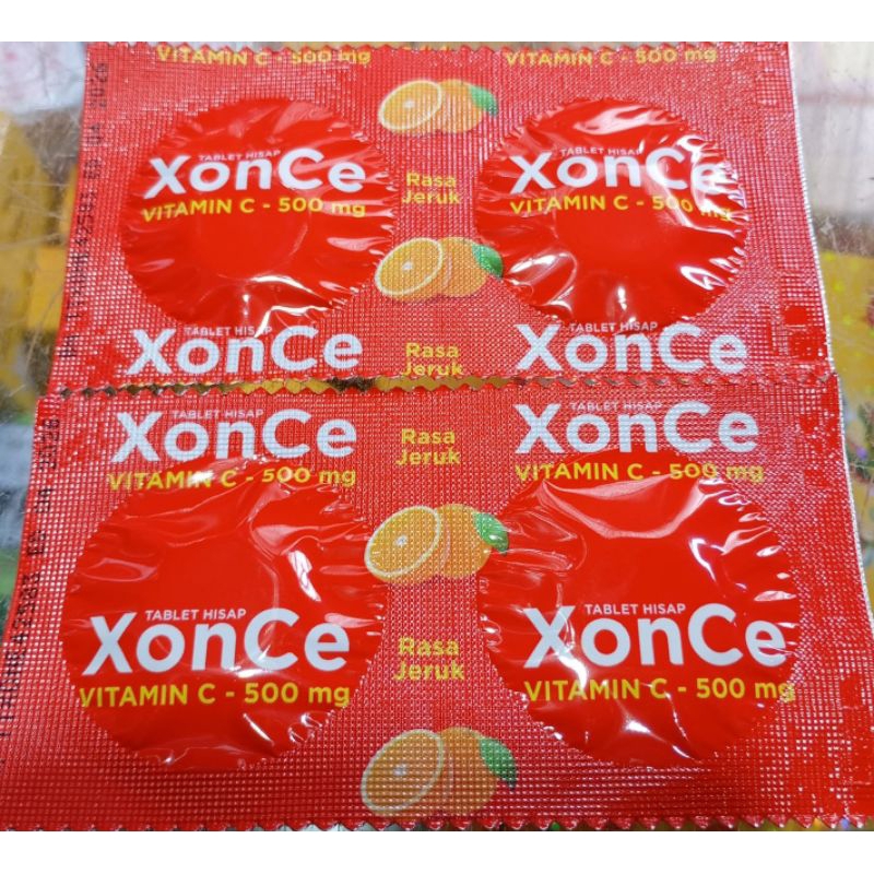 

Permen XonCe Vitamin C 500mg Tablet Hisap rasa Jeruk