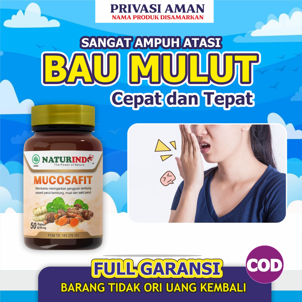 Suplemen Herbal untuk Mengatasi Bau Mulut dan Masalah Pencernaan - Mucosafit Kapsul Herbal