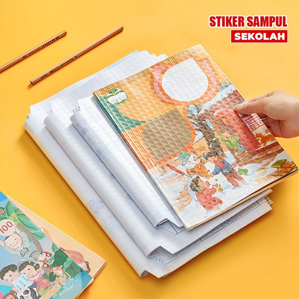

Sampul Buku Plastik Isi 10 Lembar Stiker PVC Tahan Air / Sampul Plastik Film Pelindung Buku Tulis Anak Sekolah Stockami A101
