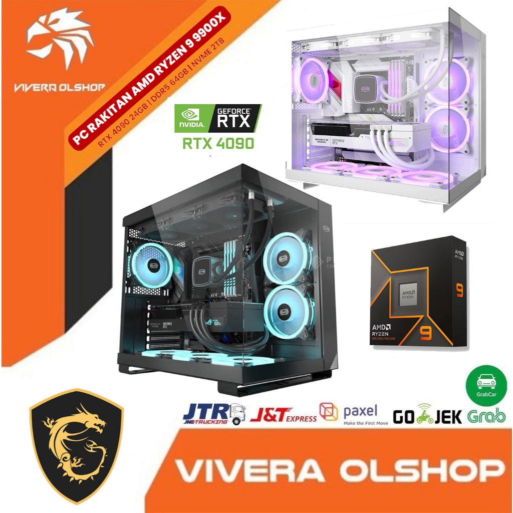 PC Rakitan AMD Ryzen 9 9900X | RTX 4090 24GB | DDR5 64GB | NVME 2TB - 32GB, RTX 3060