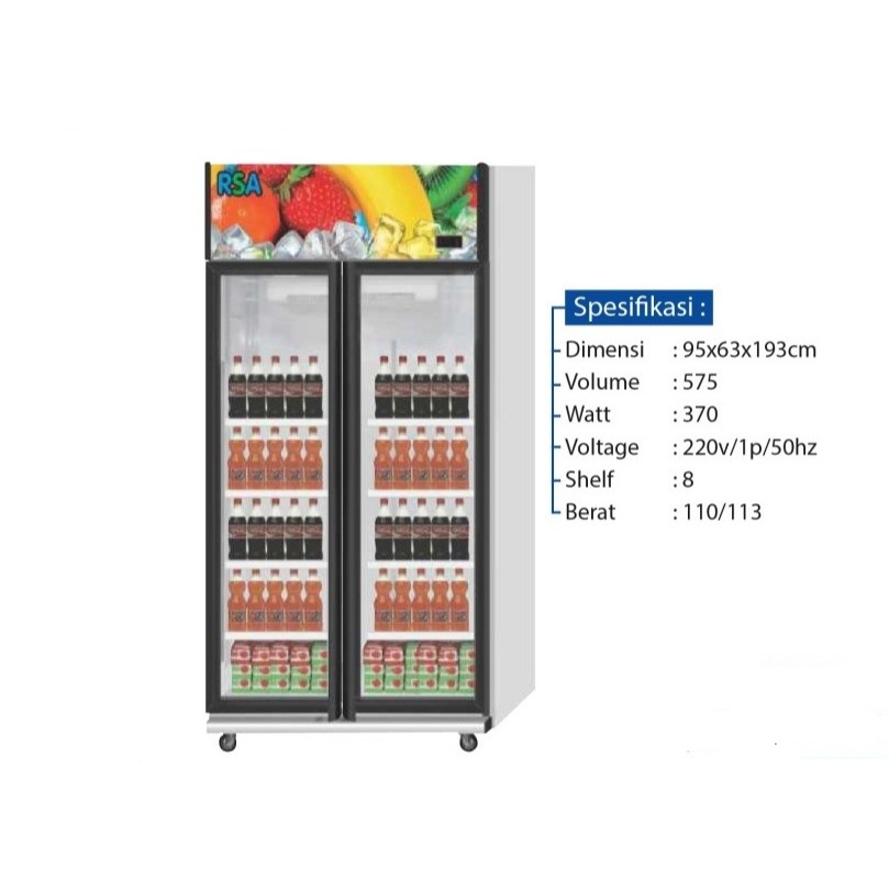 RSA SHOWCASE 2 PINTU / OPAL / DISPLAY COOLER