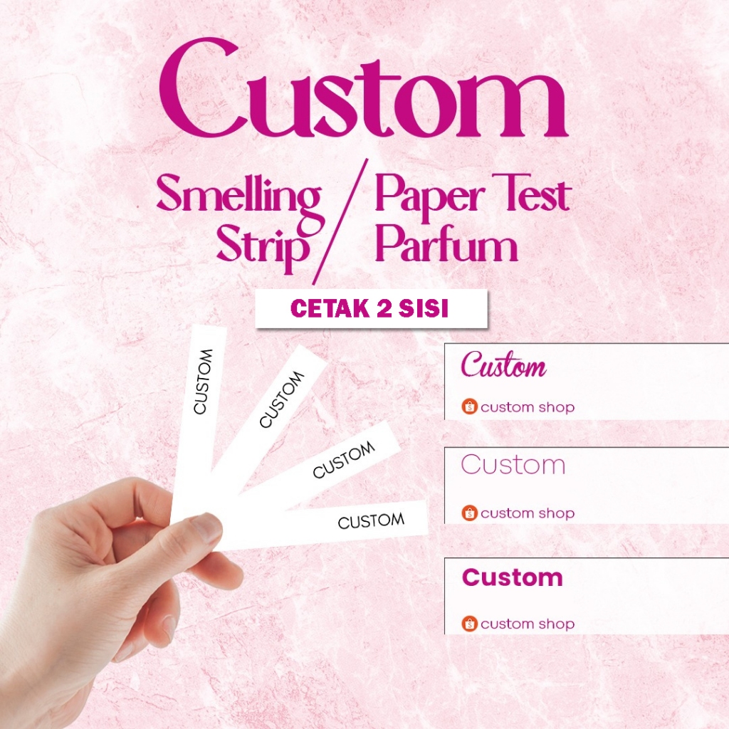Custom Smelling Strip / Papertest Kertas Parfum Cetak 2 Sisi