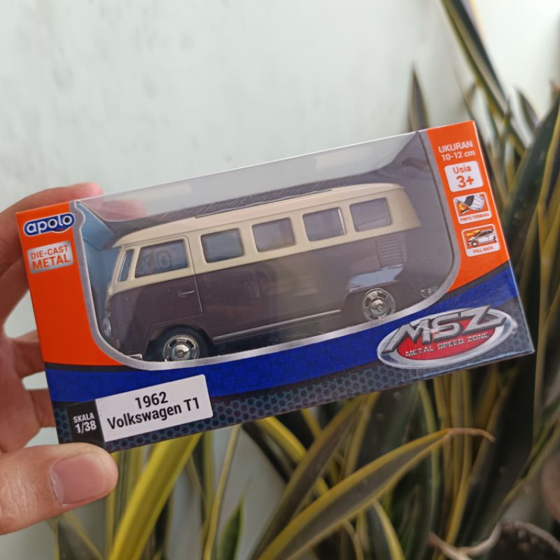 Apolo MSZ 1962 Volkswagen T1 Kool Kombi Coklat Speed Zone Diecast