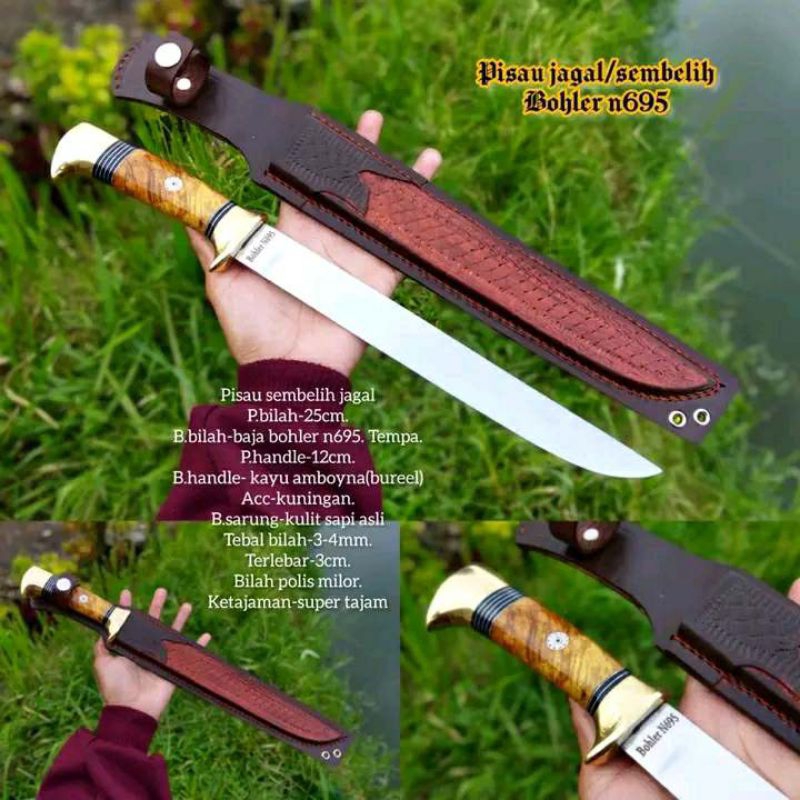 GOLOK SEMBELIH JAGAL BOHLER N695 TANDUK RUSA